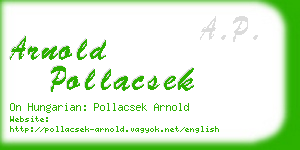 arnold pollacsek business card
